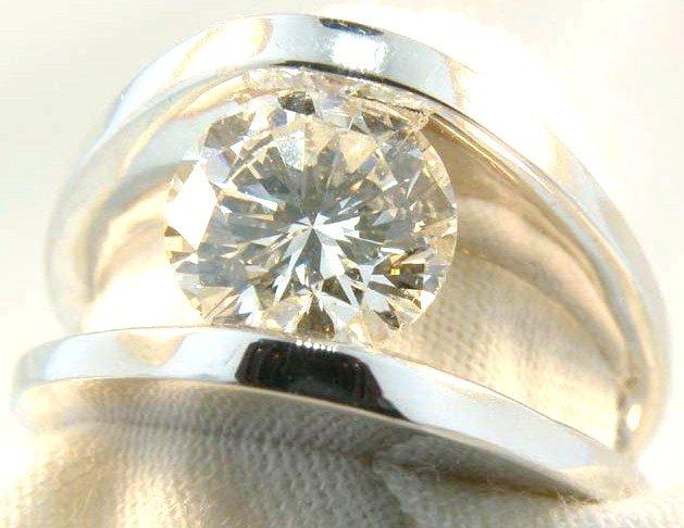 Tension Mount Diamond Ring